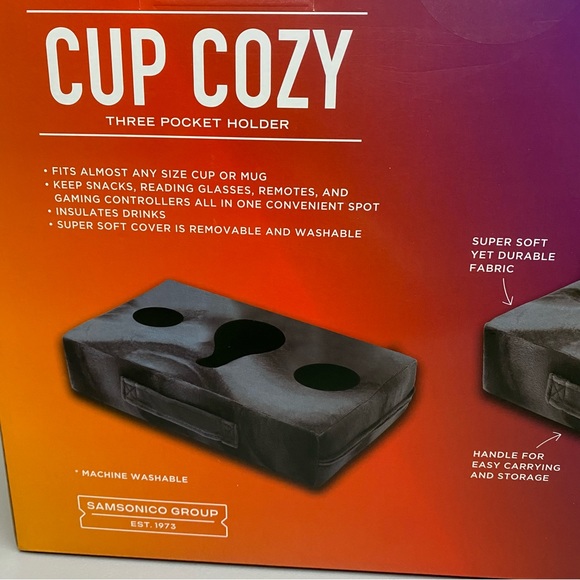 Cup Cozy Three Pocket Holder Pillow by The Original Fun Workshop - Picture 7 of 8